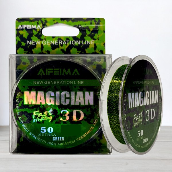 Волосінь Feima Magician 3D Green, 50м, 0,14мм